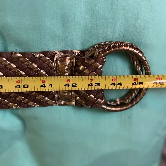 Vintage Elegant Metallic Brown Braided Women's Belt - Picture 6 of 10